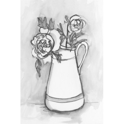 Backyard Bouquet I by Emma Caroline - Drawing