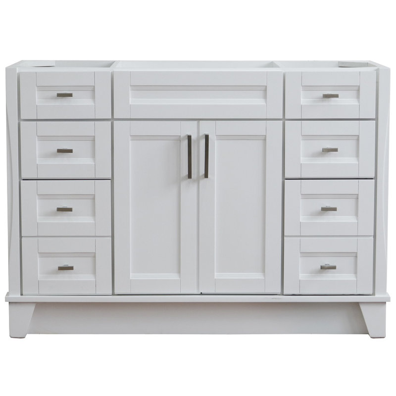 Base de meuble-lavabo simple 48 po seulement, Blanc