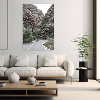 Art contemporain, paysage de montagne rustique moderne et paisible