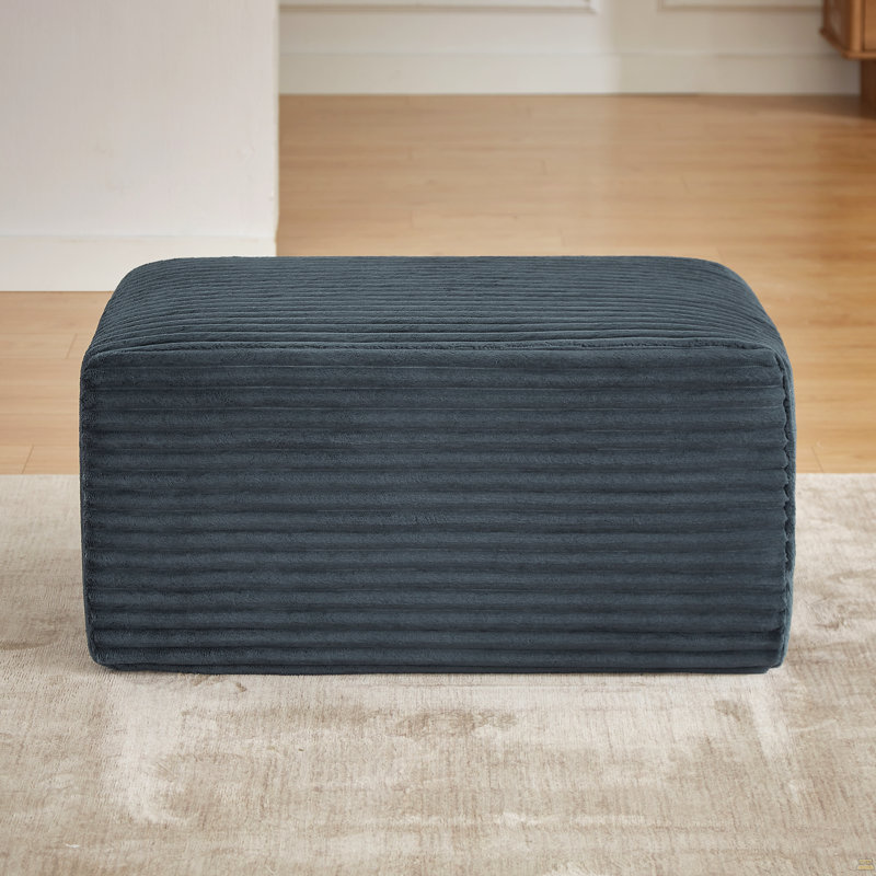 Canapé modulaire en L avec repose-pieds, Gris foncé