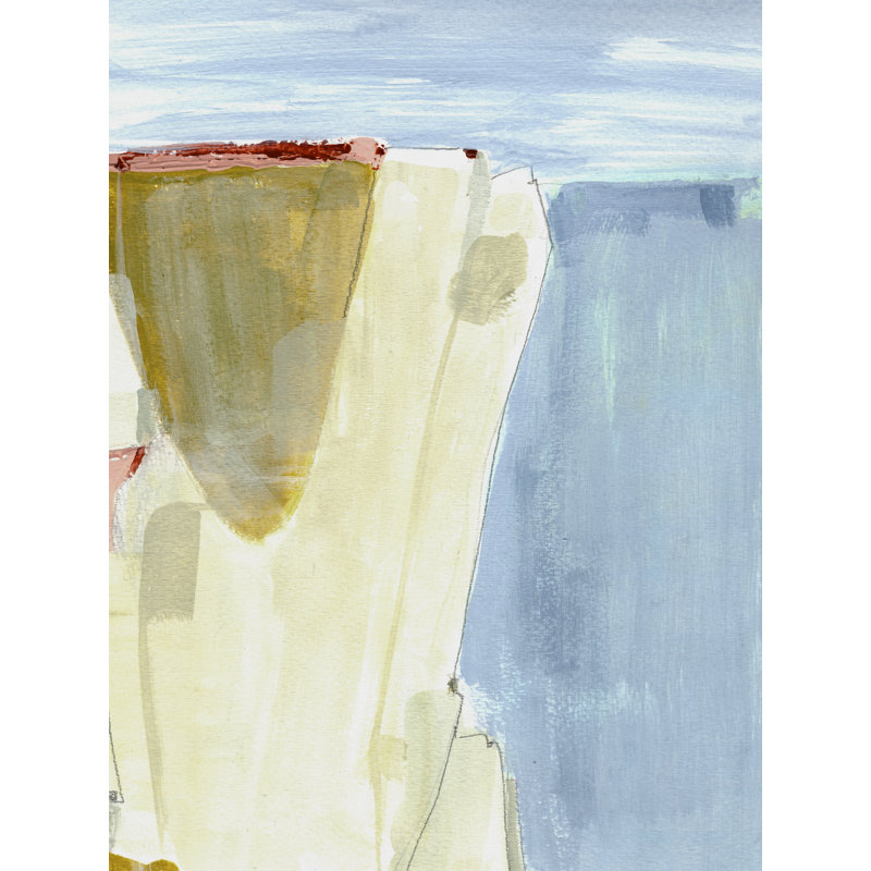 «Dover Cliff I» par Jacque Gouveia, H 32 po x l 24 po x P 1,5 po, Toile tendue, Pas de tapis