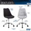 Chaise de travail sans accoudoirs avec boutons