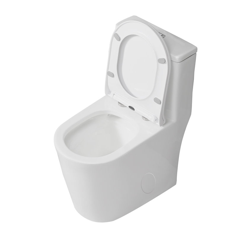 Yingze 1.6 GPF Round Compact One-Piece Toilet 23 inches Depth (Seat Included)
