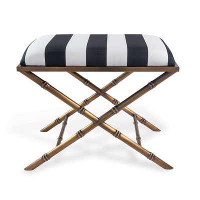 Lauderdale Black Stripe Bench