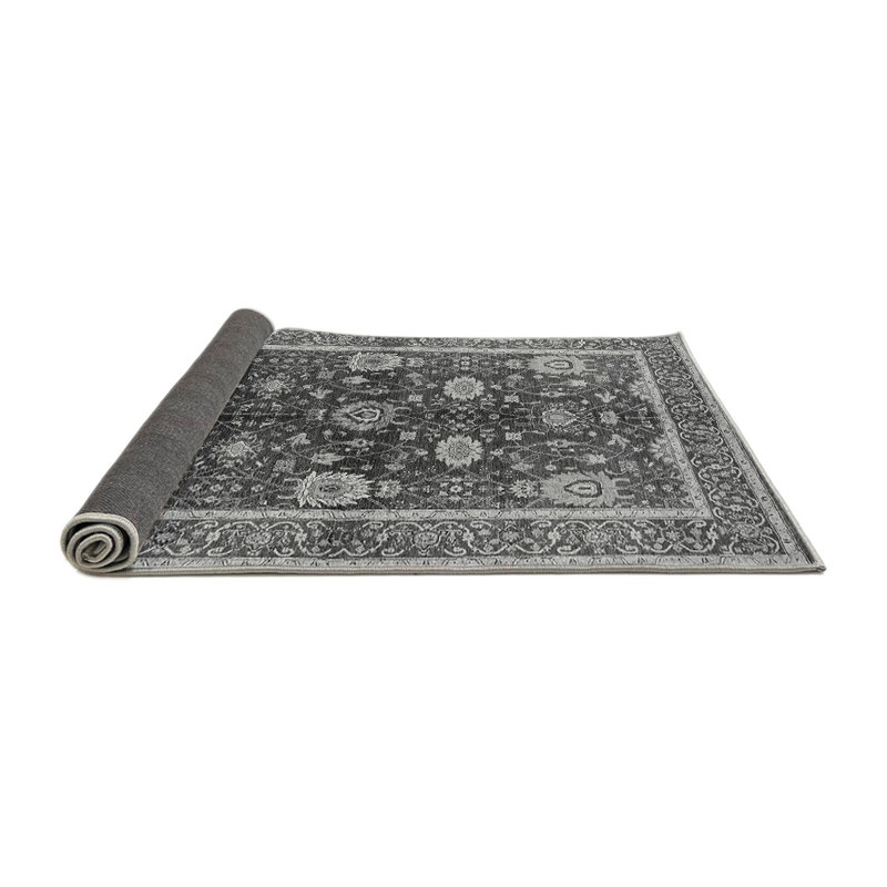 Tapis noir / gris Azariel, Carré 5 pi