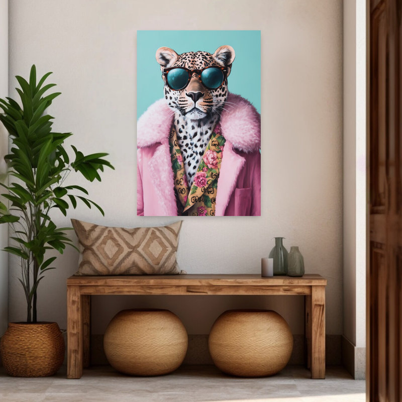Cool Cat I, art contemporain, H 48 po x l 32 po
