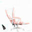 Fauteuil de jeu avec repose-pieds, fauteuil de jeu, appui-tête et soutien lombaire, pour la maison et le bureau