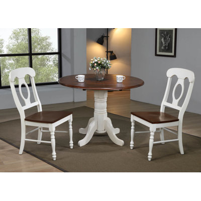 Azizi 2 - Person Solid Wood Solid Wood Top Pedestal Dining Set