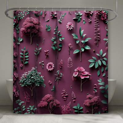 Rideau de douche floral - Bohème