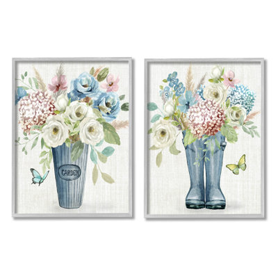 " Country Garden Bouquets Rain Boots " by Nan 2 - Pieces