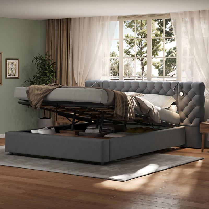 Upholstered Ottoman Storage Bed