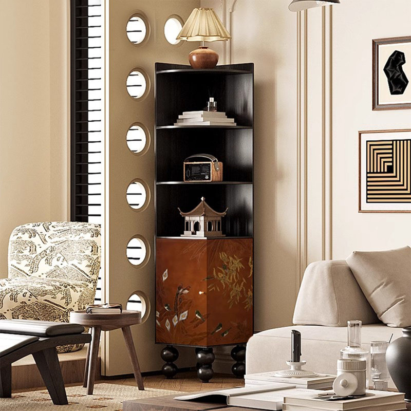 Armoire d'angle en bois manufacturé