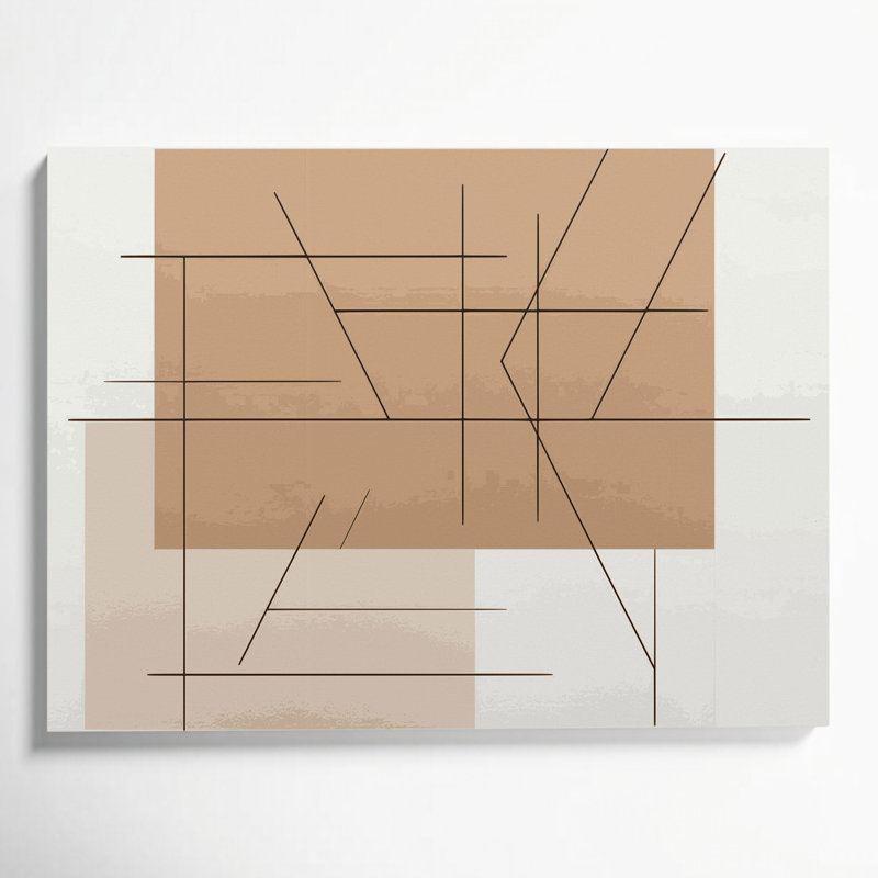 Minimalisme 30, art mural sur toile brune, H 8 po x l 10 po