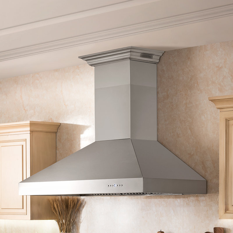 36" Crown Sound 700 CFM Ducted Wall Mount Range Hood in Stainless Steel with Wi-Fi, 60"