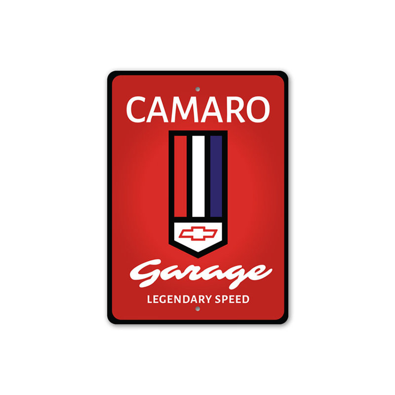 Enseigne en aluminium Chevy Camaro, H 14 po x l 10 po x P 0,04 po