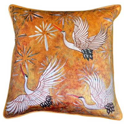 Sagatov Abstract MUSTARD/YELLOW Sqaure Cushion