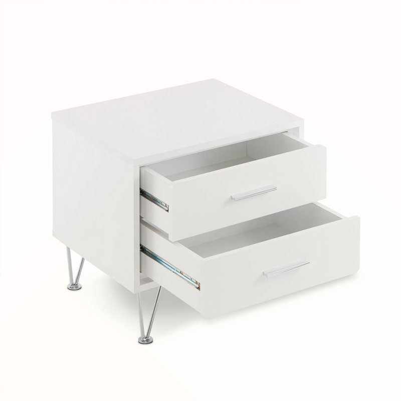 Table d'appoint Deoss, Blanc