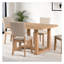 Table de salle à manger de style transitionnel avec finition naturelle - Mobilier de salle à manger rectangulaire avec base en tréteaux et pieds en forme de U-770708708