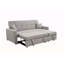 Canapé-lit surdimensionné de 83 pouces avec canapé-lit, dossier réglable et conception convertible pour la maison, gris clair-1194079623