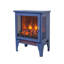 Poêle électrique 17 po avec effet de flamme 3D, bleu classique-734577846