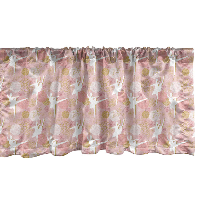 Ambesonne ballerine cantonnière lot de 2 roses, L 42 po x L 18 po