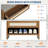 31" Rattan Shoe Bench with Storage, Farmhouse Wicker Entryway Bench with Drawer & Padded Linen Seat, Hallway Organizer, Caramel Oak-128970540