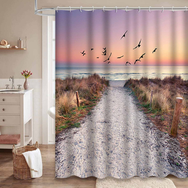 Mer, sable, océan, coucher de soleil, soirée d'été, plage, pittoresque, en bois, avec 12 crochets, L 72 po x l 78 po