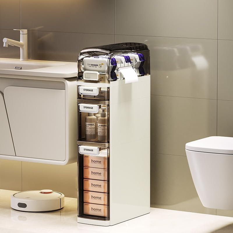 Armoire de rangement 1 pièce en plastique pour salle de bain