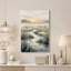 «Winding River and Tall Grass in Aquarelle», art mural sur toile-629389531