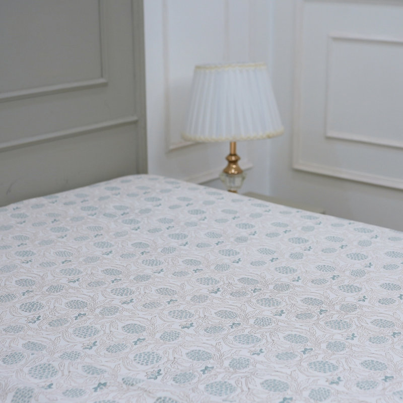 Ensemble de draps en coton Fab divine - Confort fabriqué à la main avec housses de coussin assorties, Merakhi