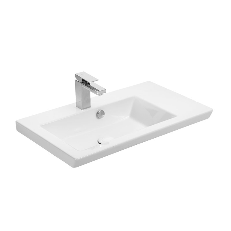 Joy 28" Wall Mount/Drop-In Bathroom Sink, Single Hole