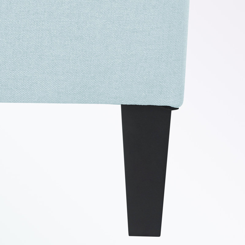 Anjuman Upholstered Ottoman, Light Sky Polyester, Light Sky 