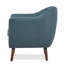 Chaise rembourrée en tissu texturé bleu, accents de style Mid-Century moderne, pieds de finition, profondeur de produit de 31 po, capacité de poids de 300 lb, structure en bois massif, largeur de 30,5 po, limite-73800980