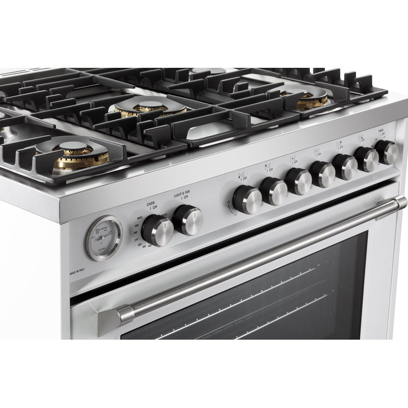 Verona Ultima 36" 5 Burner Single Gas Range, White