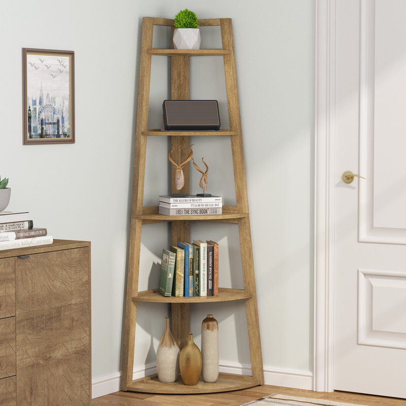 Berks Corner Bookcase, Light Brown