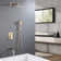 Shower Faucet Set, With Handheld Shower And Rainfall Shower Head Combination Set Wall Mounted Shower System With Tub Spout