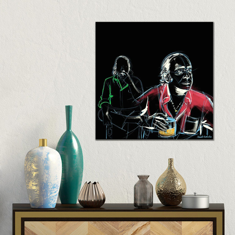 Man Drink by Sarah Kamada - Gallery-Wrapped Canvas Giclée on Canvas, 45.72 cm H x 45.72 cm W, No Frame