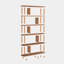 Bibliothèque Modern Atlantic Pine, 47,2 x 66,3 x 11,0 pouces | 100% panneau de particules enduit de mélamine, épaisseur: 1,0 pouce | Pieds 100% charme, aucun outil requis, capacité de tablette de 77,2 lb | Solution de rangement élégante et fonctionnelle