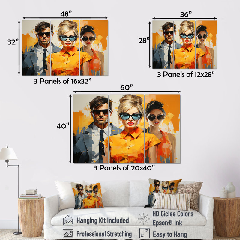 Ensemble de salon Celeb Collage - Pop Wall Art, H 28 po x l 36 po