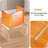 Acrylic Step Stool,Acrylic Stools,Clear Step Stools With Non-Slip For Bathroom,Holds Up To 250Lbs (Orange No Non-Slip, Pack Of 1)