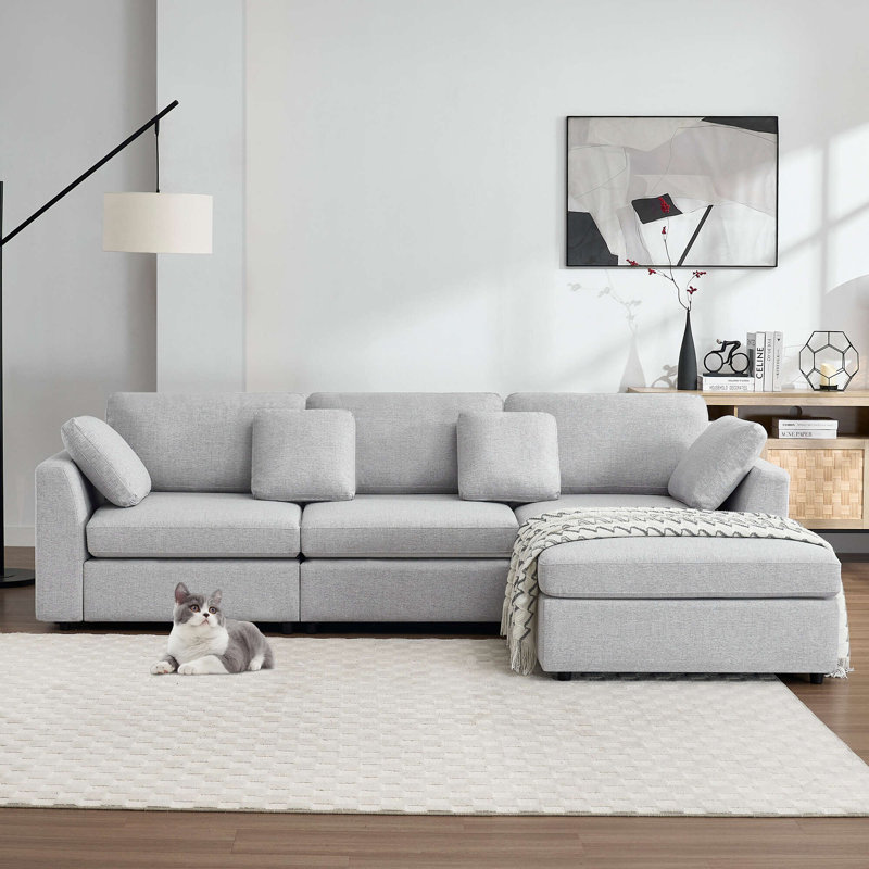 Wauseon 2 - Piece 108.7" Upholstered L Shape Sofa with Convertible Chaise