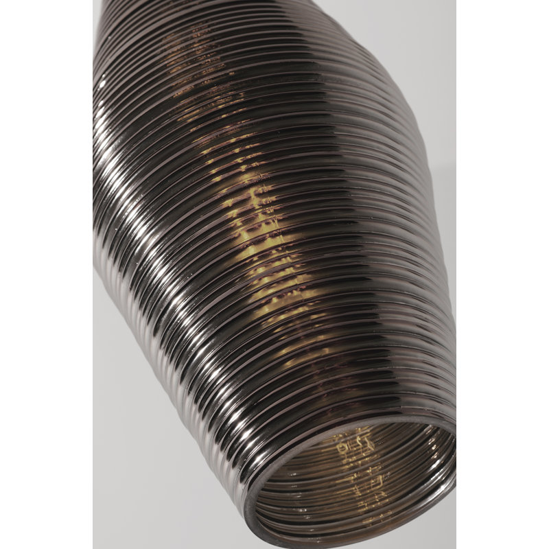 Pebrook 3 - Light Cluster Pendant, Satin Nickel, Smoke