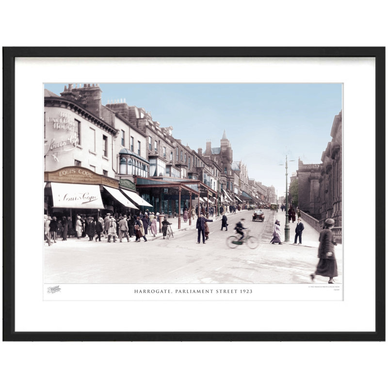 Harrogate, Parliament Street 1923 - Single Picture Frame Print, 40cm H x 50cm W x 2.3cm D, Brown/Beige/Grey