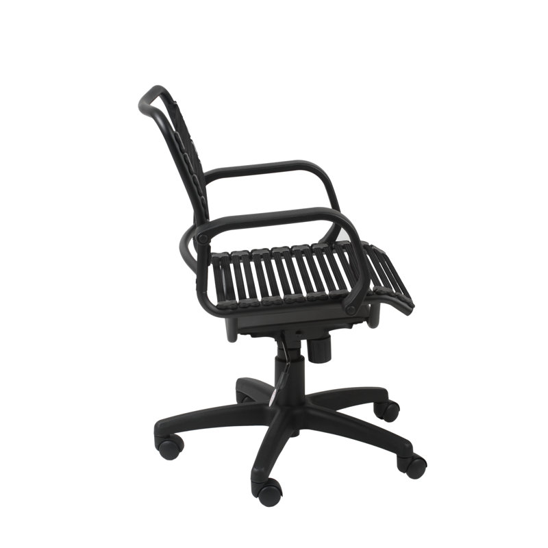 Chaise de travail Rossini, Similicuir noir