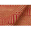 Tapis rouge / beige en laine tissé à la main à motif géométrique 3 pi 5 po x 7 pi Peltier