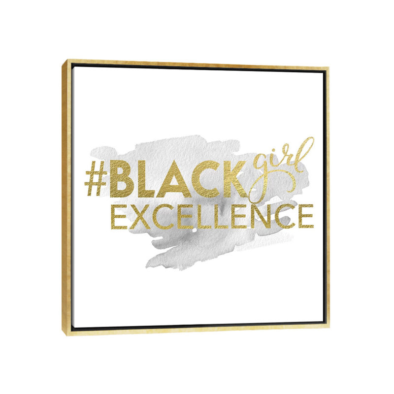 «Black Girl Magic III» par Nikki Chu - impression d'art textuel, H 26 po x l 26 po x P 1,5 po, Pas de tapis