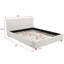 Grand lit plateforme Modern Modern, structure de lit rembourrée en tissu polaire doux-448374749