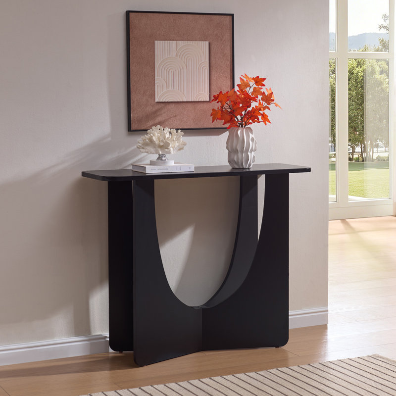 Console Elena Modern Sculptural, Noir