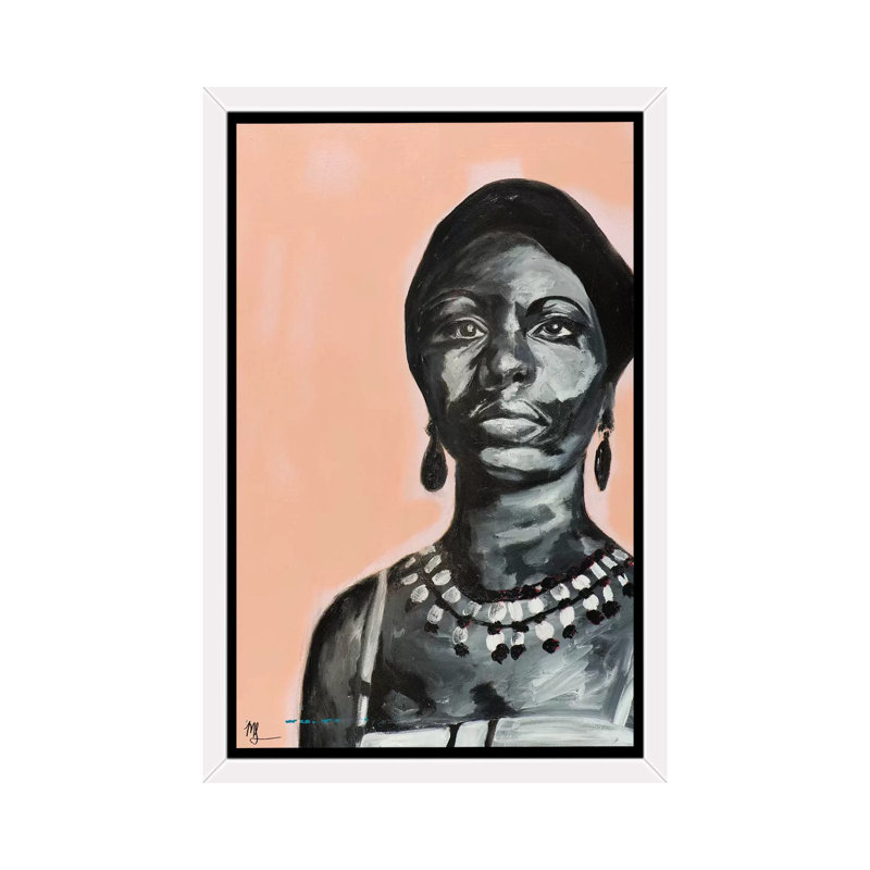 «Nina», reproduction sur toile flottante, H 60 po x l 40po x P 1,5 po, Toile blanche encadrée