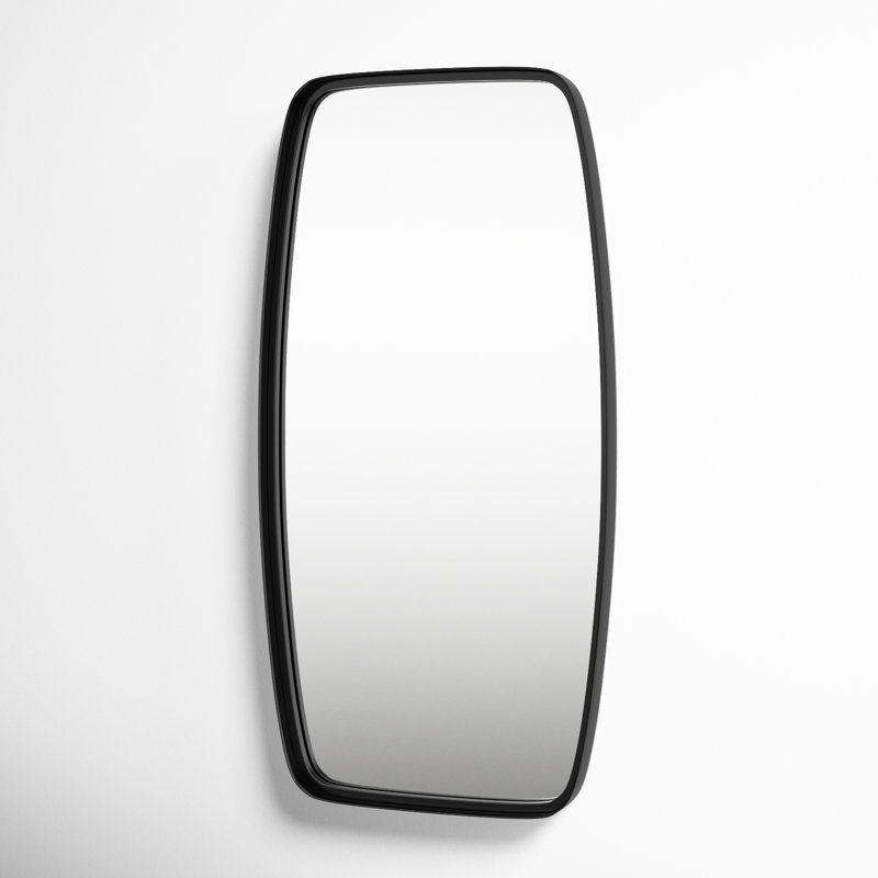 Belle Iron Wall Mirror, Black, 40" x 20"